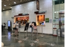 Reception desk and ticket office (wheelchair-service counter nearby)