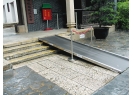 Ramp for wheelchair users located at the main entrance of Yamen (almhouse)